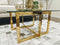 Murrey Square Stainless Gold Steel Coffee Table