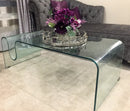 Mystic Bent Cassette Glass Coffee Table