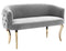 Cancun Golden Legs & Velvet Upholstered Sofa Loveseat