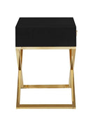 Black Napier Golden Nightstand/Side Table