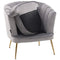 Wyoming Velvet Golden Armchair