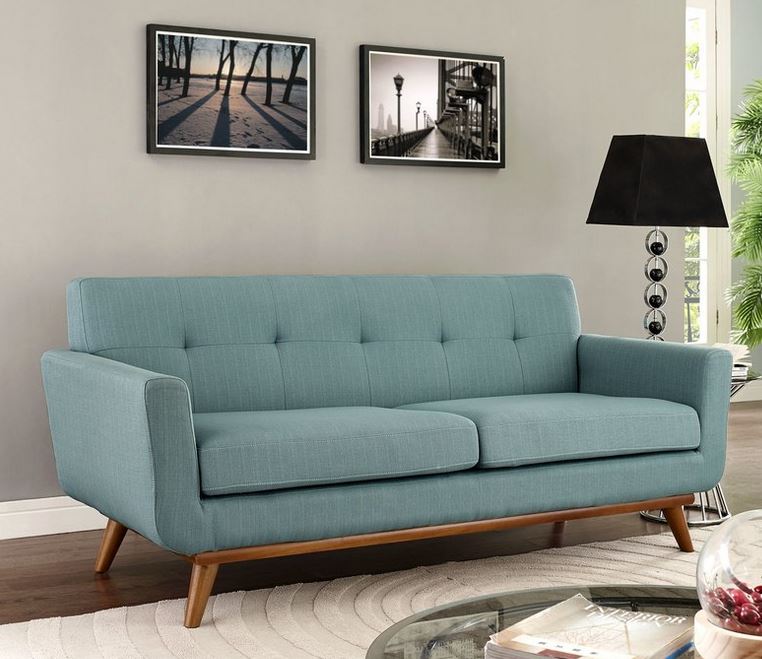 Kingston Mid Century Modern Upholstered Sofa