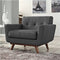 johnston upholstered arm chair modern accent chair