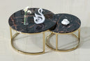 Black Coventry Golden Legs Nesting Tables