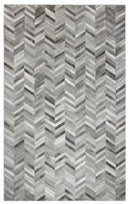 Chevron Cowhide Gray Area Rug