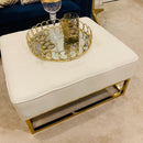 Wellington Beige Golden Upholstry Ottoman