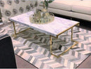 Miko White Faux Marble Coffee Table