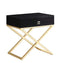 Black Napier Golden Nightstand/Side Table