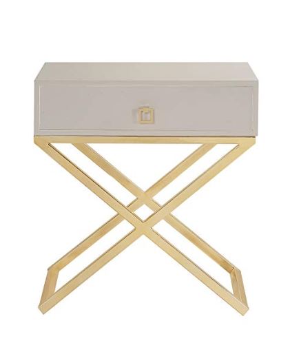 Napier Golden Nightstand/Side Table