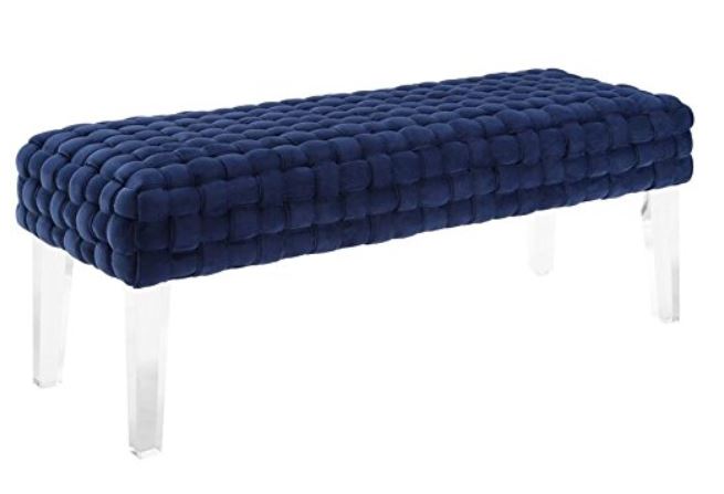 Zermatt Velvet Upholstered Bench